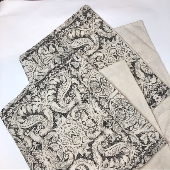 Crate Barrel Bedding Crate And Barrel Linley Charcoal King Shams